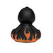 Schnabels® Bade-Ente Flammen, schwarz