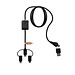 SCX.design C48 CarPlay 5-in-1 Ladekabel mit Leuchtlogo, schwarz