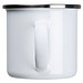 Sublimations Emaille Tasse , weiss