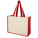 Varai 320 g/m Canvas und Jute Einkaufstasche 23L, rot