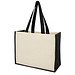 Varai 320 g/m Canvas und Jute Einkaufstasche 23L, schwarz