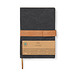 VINGA Bosler Notizbuch aus RCS recyceltem Canvas, schwarz