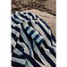 VINGA Lagoa GRS Strandtuch, navy blau, weiß