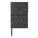 XD COLLECTION A5-Softcover-Notizbuch aus GRS zertifiert recyceltem Filz, schwarz