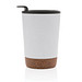 XD COLLECTION GRS rPP Edelstahl-Kaffeebecher mit Kork, weiß