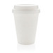 XD COLLECTION Wiederverwendbarer doppelwandiger Kaffeebecher, 300 ml, weiß