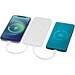 Adhil 10 W 10.000 mAh Powerbank aus recyceltem Kunststoff mit 2 integrierten Kabeln, weiss