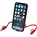Alasia 100 cm 5-in-1 Kabel aus recyceltem Kunststoff und Aluminium, einziehbar, für Datenübertragung und mit 45W Schnellladung, rot