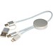 Alasia 30 cm 5-in-1 Kabel aus recyceltem Kunststoff für Datenübertragung und 27W Schnellladung, silber