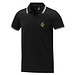 Amarago Polo mit abgesetztem Rand für Herren, schwarz, L