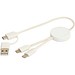 Citala 30 cm 5-in-1 Kabel aus recyceltem Kunststoff für Datenübertragung und 27W Schnellladung, weiss