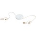 Citala 90 cm 5-in-1 Kabel aus recyceltem Kunststoff für Datenübertragung und 40W Schnellladung, weiss