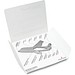 Geschenkartikel: ROMINOX® Key Tool Airplane / Flugzeug (19 Funktionen) im Motiv-Mäppchen Danke, silber