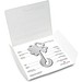 Geschenkartikel: ROMINOX® Key Tool Lucky Charm / Kleeblatt Glücksbringer (19 Funktionen) im Motiv-Mäppchen Werkzeug, silber
