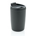 GRS recycelter PP-Becher mit Flip-Deckel, anthrazit