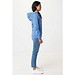 IQONIQ Abisko Zip-Kapuzenpullover aus recycelter Baumwolle, heather blue, XXS