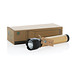 Lucid 5W Taschenlampe aus RCS recyceltem Kunststoff & Bambus, schwarz, braun