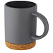 Neiva 425 ml Keramiktasse mit Korkboden, grau