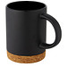 Neiva 425 ml Keramiktasse mit Korkboden, schwarz