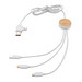 Ontario 6-in-1 Kabel aus RCS recyceltem Kunststoff, weiß
