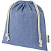 Pheebs 150?g/m2 GRS Zuziehbeutel aus Recyclingbaumwolle mittel 1,5 l, heather blau