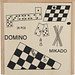 Spieleset in einer Holzbox, beige