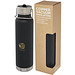 Thor 750 ml Kupfer-Vakuum Sportflasche mit Trinkhalm, schwarz