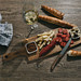 Vanilla Season® TAKAOKA Servier-Set mit Holzbrett und Schalen