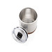 XD COLLECTION Kleine Vakuum-Kaffeetasse aus RCS rSteel & Kork, silber