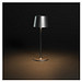 Zenic USB Tischleuchte aus RCS recyceltem Kunststoff, silber