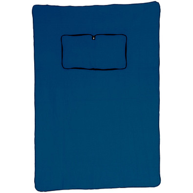 Fleecedecke/-kissen 2 in 1, blau