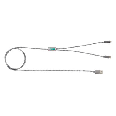 XD COLLECTION 3-in-1 umwobenes Kabel, grau