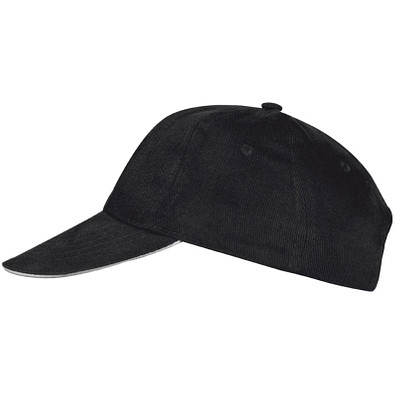 6 Panel Baseballcap San Francisco,schwarz