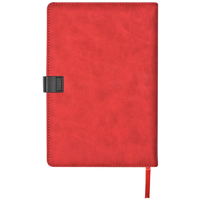A5 Notizbuch mit Visitenkartenmappe, rot