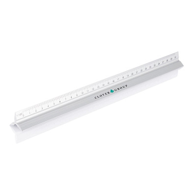 XD COLLECTION Aluminium-Lineal, 30 cm, silber