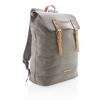 XD COLLECTION Laptop-Rucksack Canvas, PVC frei, grau