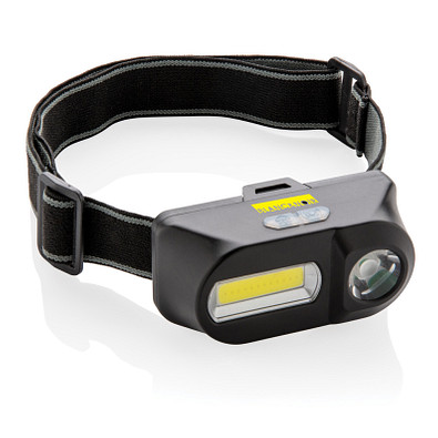 XD COLLECTION Stirnlampe COB und LED, schwarz