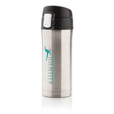 XD COLLECTION Edelstahlbecher Easy Lock, 300 ml, silber