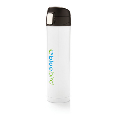 XD COLLECTION Vakuum Flasche Easy Lock, 450 ml, weiß/schwarz