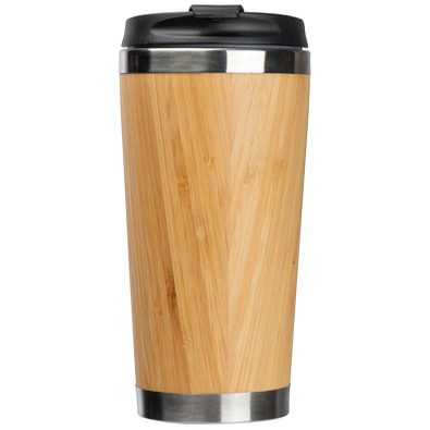 Edelstahlbecher Bambus, 400 ml