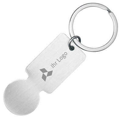 METMAXX® Einkaufs-Schlüsselanhänger, silber
