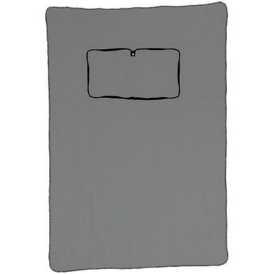 Fleecedecke/-kissen 2 in 1, grau