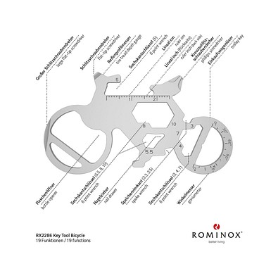 ROMINOX® Key Tool Bicycle / Fahrrad (19 Funktionen) im Motiv-Mäppchen Frohe Ostern, grün