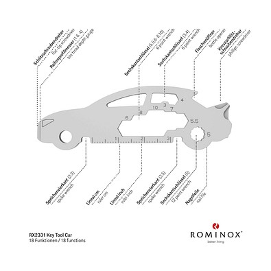 ROMINOX® Key Tool Car/Auto (18 Funktionen) im Motiv-Mäppchen Frohe Ostern