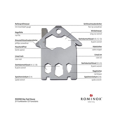 ROMINOX® Key Tool House / Haus (21 Funktionen) im Motiv-Mäppchen Frohe Ostern, grün
