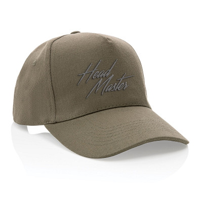 Impact 5 Panel Kappe aus 280gr rCotton mit AWARE Tracer, grün