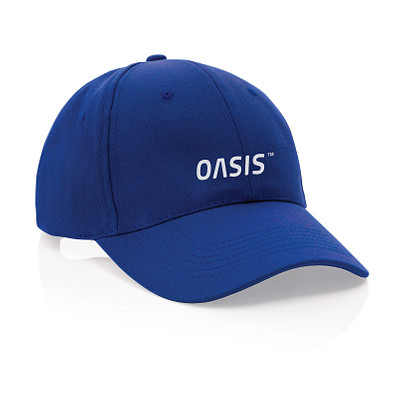 Impact 6 Panel Kappe aus 280gr rCotton mit AWARE Tracer, blau