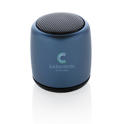 XD COLLECTION Kabelloser Mini-Lautsprecher aus Aluminium, blau