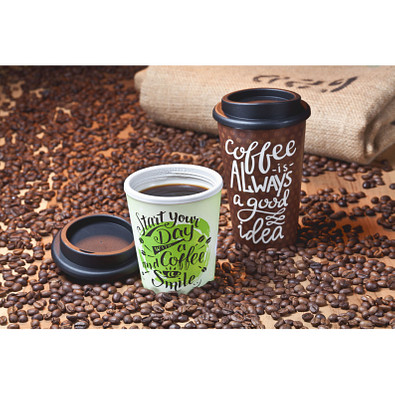 Kaffeebecher Premium small, 250 ml, weiß/weiß