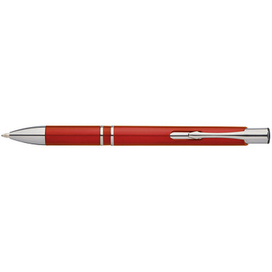 Kugelschreiber Baltimore, blaue Mine, rot-metallic
